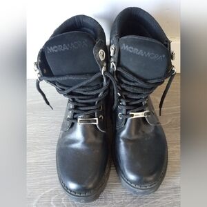 Women’s Black Lace-Up Ankle Booties